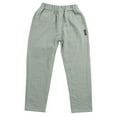thumbnail image 1 of Utlike Boys Linen Pants Long Casual Pant For Kids Spring Summer Outdoor Play Comfortable Elastic Waist Skin-Friendly Trousers Size 4 Years-5 Years, 1 of 8