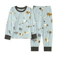 thumbnail image 1 of Utlike Boys Outfits Casual Cartoon Print Pajama Pants Set For Autumn Size 2 -3 Light Blue, 1 of 2