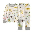 thumbnail image 1 of Utlike Boys Outfits Casual Cartoon Print Pajama Pants Set For Autumn Size 2 -3 Light Gray, 1 of 2