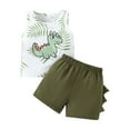 thumbnail image 1 of Utlike Boys Outfits Sets Baby Dinosaur Print Tank & Shorts Set Summer Casual Athletic Wear Set Boys Clothing Sets Size 9 Months-12 Months, 1 of 6