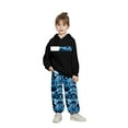 thumbnail image 1 of Utlike Boys Outfits Sets Camo Print Hooded Long Sleeve Sweatshirt With Pants Loose Fit Casual Kids Outfit For Fall And Winter Size 9 Years-10 Years Black, 1 of 4