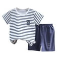thumbnail image 1 of Utlike Boys Outfits Sets Short Sleeve Set Cotton Summer Boys Matching Sets Size 5 Years-6 Years, 1 of 7