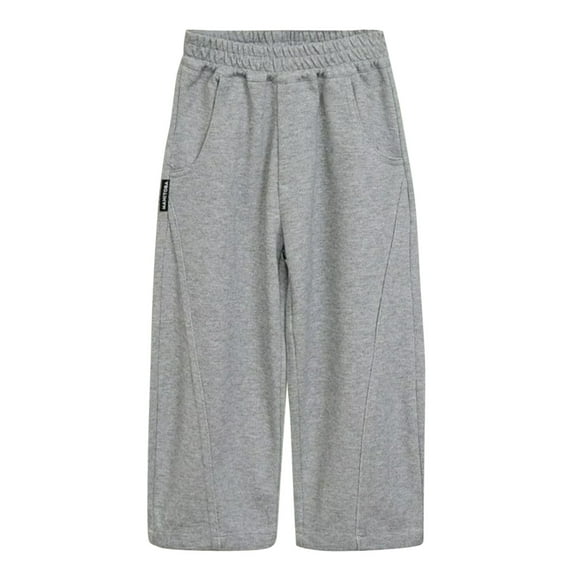 Utlike Boys Pants Drawstring Elastic Sweatpants Cotton Wide-Leg Active Joggers For Kids Childrens Place Boys Pants Casual Straight Leg Pants Size 9 Years-10 Years