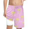 thumbnail image 1 of Utlike Boys Printed Swimming Shorts With Drawstring Elastic Waist High Waisted Loose Casual Swim Trunks With Compression Liner Child Sports Swimsuit Beachwear Size 10 Years-12 Years, 1 of 5