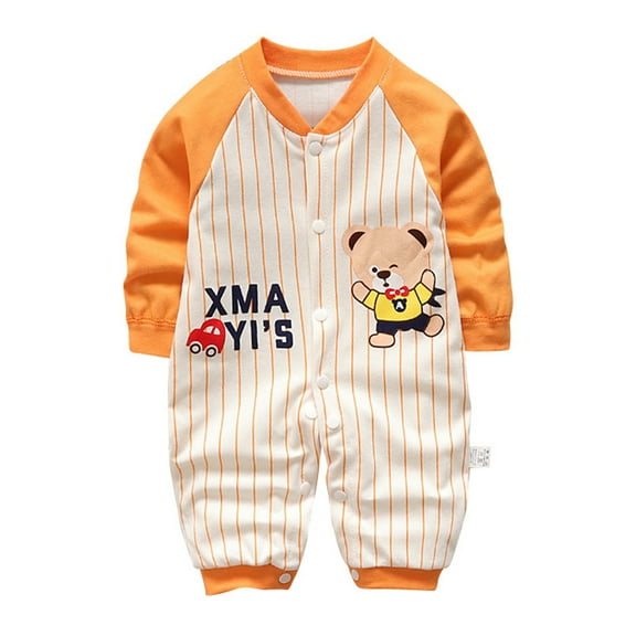 Utlike Boys Romper Baby Cotton Cartoon Print Jumpsuit Playsuits Outfits Toddler Breathable Bodysuits Size 3 Months-6 Months