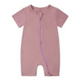thumbnail image 1 of Utlike Boys Romper Baby Pajamas Zipper Short Sleeve Sleeper Jumpsuit Toddler Leisure Playwear Bodysuits Size 0 Months-3 Months, 1 of 2