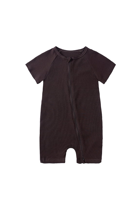 Boys Romper Baby Pajamas Zipper Short Sleeve Sleeper Jumpsuit Toddler Sleep And Play Bodysuits Size 9 Months-12 Months