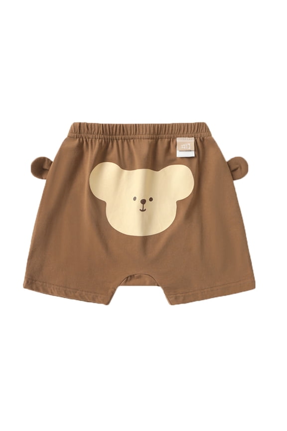 Boys Shorts Baby Cute Shorts Cartoon Print Elastic High Waist Pp Harem Shorts Summer Bottoms Boys Basic Pants Size 3 Months-6 Months