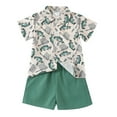 thumbnail image 1 of Utlike Boys Shorts Set Summer Fish Short Sleeved Shirt Thin Loose Lapel Top Shorts Suit Boys Trendy Outfit Set Size 4 Years-5 Years, 1 of 7