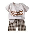 thumbnail image 1 of Utlike Boys Shorts Set Toddler Summer Short Sleeve Cartoon Prints Tops Shorts 2Pcs Outfits Clothes Set Boys Comfortable And Refreshing Set Size 6 Months-12 Months, 1 of 3
