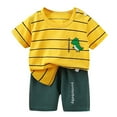 thumbnail image 1 of Utlike Boys Shorts Set Toddler Summer Short Sleeve Cartoon Prints Tops Shorts 2Pcs Outfits Clothes Set Durable Boys Outfit Size 18 Months-24 Months, 1 of 3