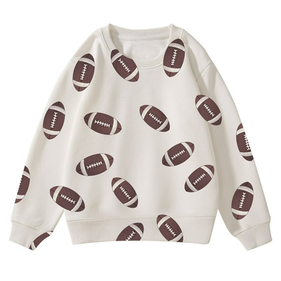 Utlike Boys Sweatshirt Autumn Winter Rugby Printed Casual Long Sleeve Pullover Leisure Top For Daily Wear Size 8 Years-9 Years