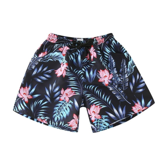 Utlike Boys Swim Trunks Toddler Summer Swimsuit Fashion Resort Style Printed Beach Shorts Surfing Swimming Swimwear Size 5 Years-6 Years
