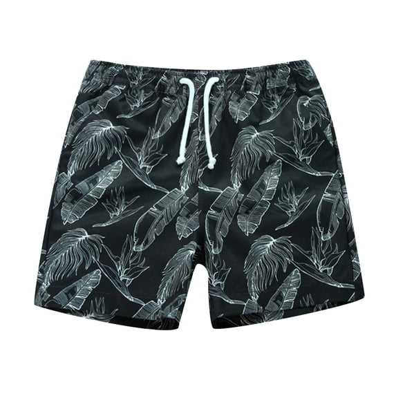 Utlike Boys Swimming Trunks Summer Swimsuit Hawaii Beach Bathing Suit Elastic Waist Leisure Swimwear Size 6 Years-7 Years