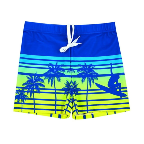 Utlike Boys Swimwear Printed Swim Trunks High Stretch Comfortable Swim Trunks Junior Beach Trunks Summer Swimsuit For Boys Size 7 Years-9 Years