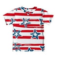 thumbnail image 1 of Utlike Boys T-Shirt Kids Summer Short Sleeve Independence Day Style Cartoon Print T-Shirt Loose Comfortable Tops Size 6-7 Years, 1 of 4