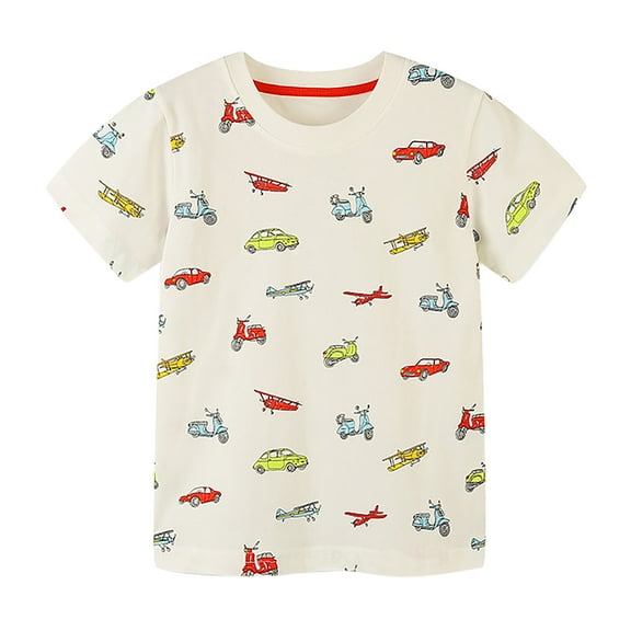 Utlike Boys T-Shirt Summer Toddler Short Sleeve Cartoon Prints T-Shirt Tops Clothes Size 18 Months-24 Months