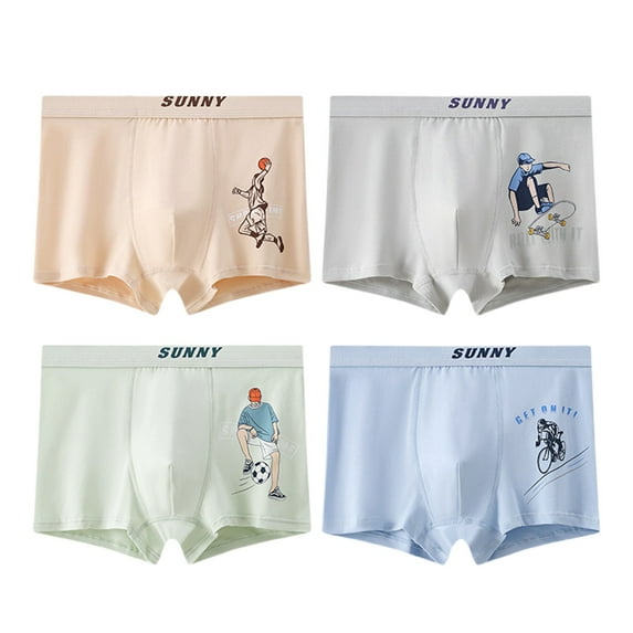 Utlike Boys Underwear Ice Silk Boxer Briefs For Adolescents Boys For Growth Classic Comfort Pantys Trunks For Daily Wear Sweat Absorption Underpants Size 6 Years-9 Years