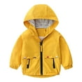 thumbnail image 1 of Utlike Fall Boys Windbreaker Jacket Lightweight Hooded Zipper Coat Outdoor Casual Solid Color Jacket With Pocket Boys School Jackets Regular Fit Size 9 Years-10 Years, 1 of 3