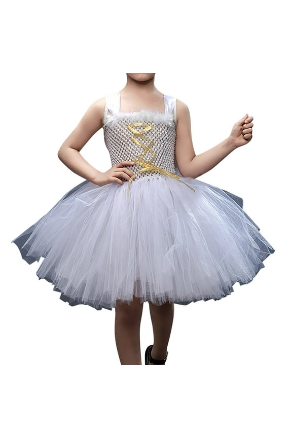 Girls Dresses Angel Dress Up Dress Up Stage Fairy Dress Sweet Jumpsuit Casual Trendy Comfortable Loose Cute Dress Sundress Wedding Attire Sundress Size 6 Years-7 Years