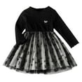 thumbnail image 1 of Utlike Girls Dresses Long Sleeve Dress With Bow Print Party Dress Leisure Sundress Size 9 Months-12 Months, 1 of 8