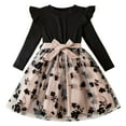 thumbnail image 1 of Utlike Girls Dresses Long Sleeve Floral Print Princess Dress Elegant Chiffon Party Gown For Kids Girl Comfort Fit Sundress For Everyday Wear Size 2 Years-3 Years, 1 of 9