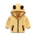 thumbnail image 1 of Utlike Girls Hoodies Sweatshirt Toddler Autumn Winter Dinosaur Hooded Coat Jacket Sweatshirt Skin-Friendly Top Activewear Yellow 6-12 Months, 1 of 4