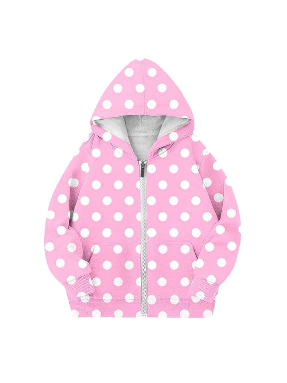 Girls Jacket Hooded Zip Up Jacket Outerwear Casual Fall Coat For Toddler And Big Kids Cosy Top Size 4 Years-5 Years