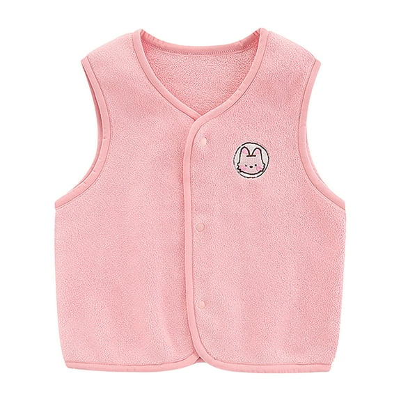 Utlike Girls Jacket Kids Toddler Sleeveless Cartoon Print Coat Winter Windproof Coat Jacket Kids Warm Vest outerwear Flexible Fit Top For Outdoor Size 6 Months-9 Months