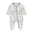 thumbnail image 1 of Utlike Girls Jumpsuit Baby Print Round Neck Button Romper Leisure Playsuits Size 0 Months-3 Months, 1 of 2