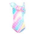 thumbnail image 1 of Utlike Girls One-Piece Swimsuit Fish Scale Swimwear Kids Bathing Suit For For Beach Swimming Pool Swimming Class Hot Spring Size 5 Years-6 Years, 1 of 4