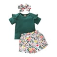 thumbnail image 1 of Utlike Girls Outfit Sets Baby Clothes Outfits Solid color Tops Casual 3Pcs Set Girls Party Sets Size 3 Years-4 Years, 1 of 4