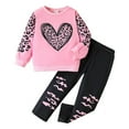 thumbnail image 1 of Utlike Girls Outfits Winter 2 Pcs Clothing Set Leopard Print Long Sleeve Hoodie And Pants Casual Athletic Playwear Athletic Clothes For Kids Matching Sets Size 4 Years-5 Years, 1 of 7
