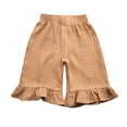 thumbnail image 1 of Utlike Girls Pants Double Ruffled Breathable Capri Pants Size 12 Months-18 Months, 1 of 6