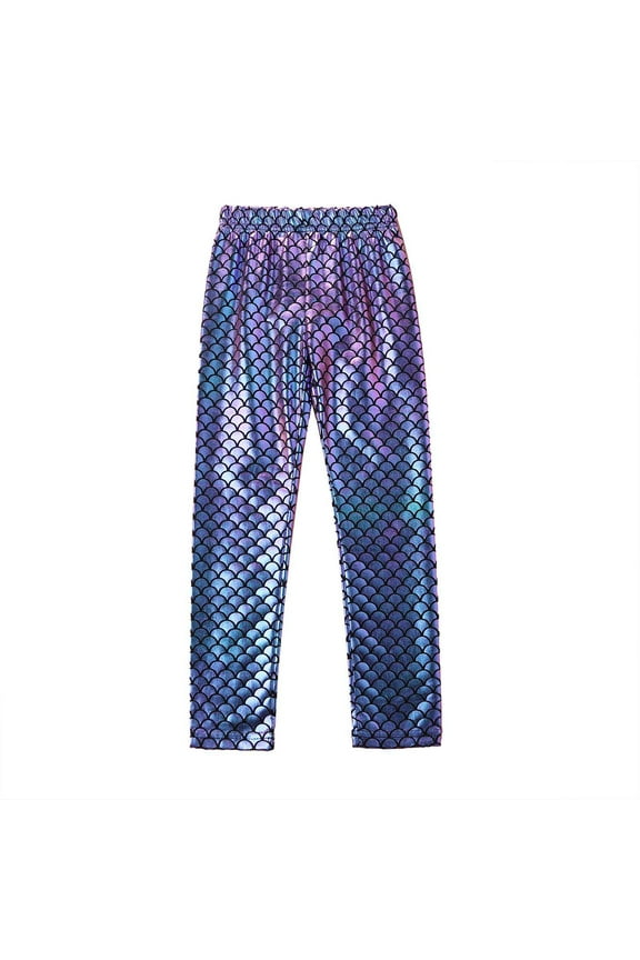 Girls Pants Fashion Print Gradient Leggings Comfortable Temperament Pants Size 4 Years-5 Years