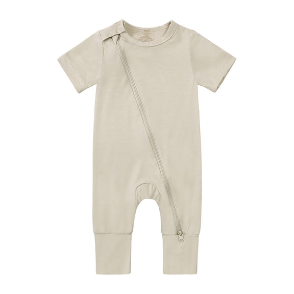Utlike Girls Romper Baby Cotton Footless Pajamas Zipper Short Sleeve Sleeper Jumpsuit Toddler Sleep And Play Bodysuits Size 0 Months-3 Months