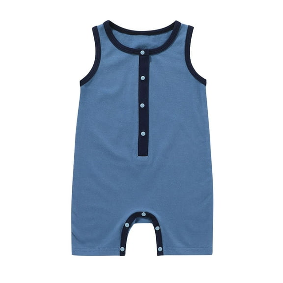Utlike Girls Romper Baby Sleeveless Solid Jumpsuit Toddler Leisure Playwear Bodysuits Size 18 Months-24 Months
