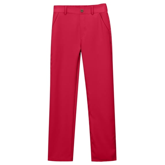 Utlike Girls School Uniform Pants With Pockets Solid Color High Stretchy Flare Pants Skin Friendly Trousers For Daily Wear Size 15 Years-16 Years