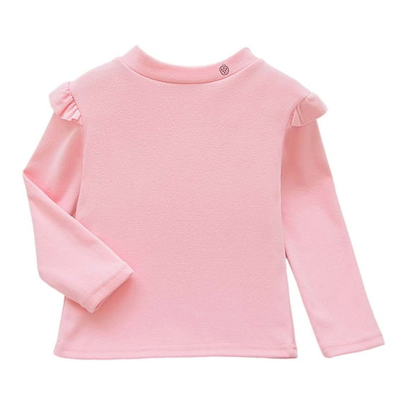 Utlike Girls Shirt Long Sleeve Tops For Fall And Winter Comfortable Casual For Toddler And Big Kids Soft Breathable Softness Tee Size 4 Years-5 Years Pink