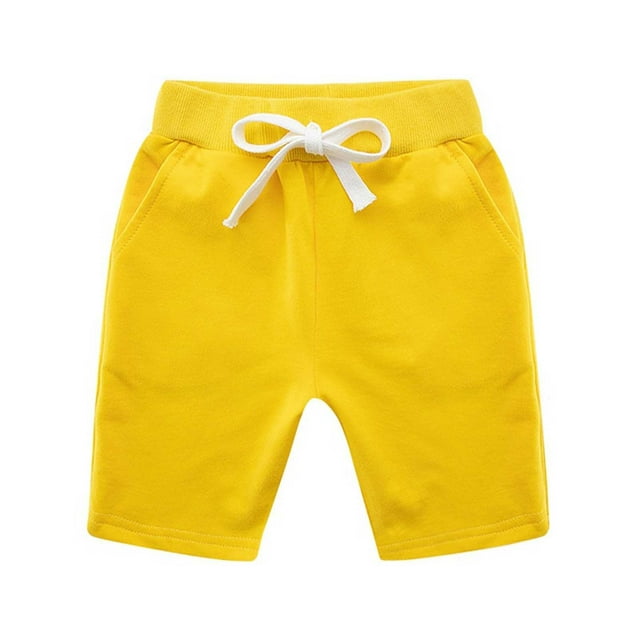Utlike Girls Shorts Spring Summer Solid Color Drawstring Elastic Waist Casual Shorts
