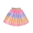 thumbnail image 1 of Utlike Girls Skirts Casual Elastic Waist Soft Flowy Skirt Layered Tutu Tulle Skirt Princess Mini Skirt For Girl Size One Size, 1 of 9