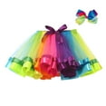 thumbnail image 1 of Utlike Girls Skirts Double Mesh Tutu Tulle Skirt Animal Series Stage Performance Dress Elegant Mini Skirt For Girl Size 9 Years-11 Years, 1 of 3