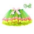 thumbnail image 1 of Utlike Girls Skirts Double Mesh Tutu Tulle Skirt Animal Series Stage Performance Dress School Mini Skirt For Girl Size 9 Years-11 Years, 1 of 3