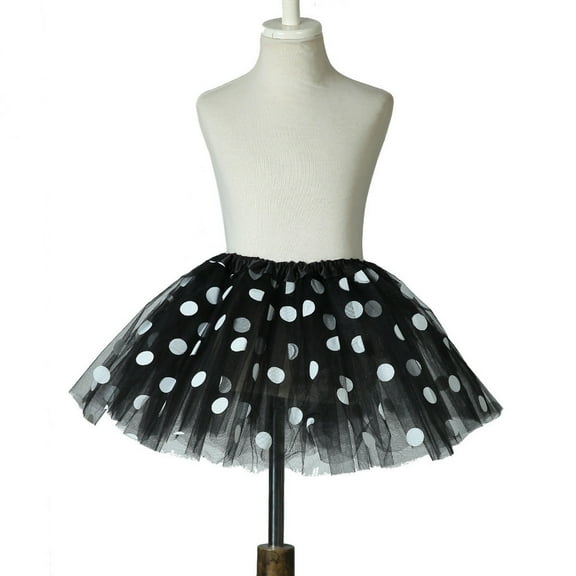Utlike Girls Skirts Kids Ballet Skirt Polka Dot Tutu Skirt For Stage Performance School Clothes For Girl Size One Size