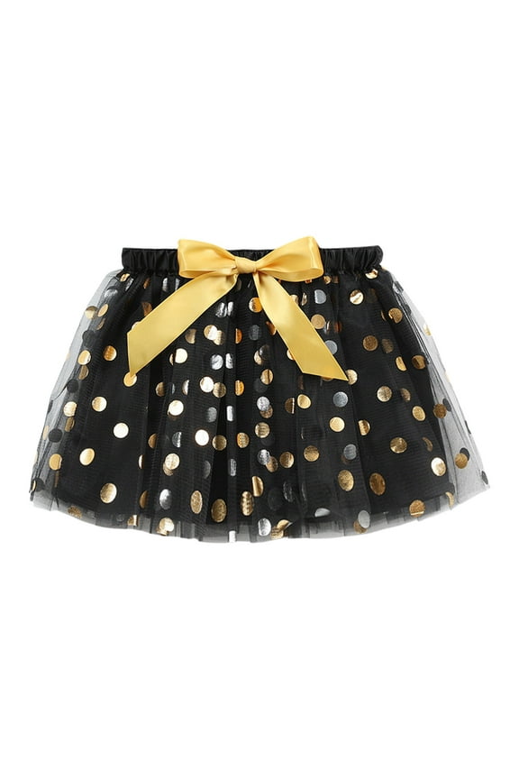 Girls Skirts Kids Dot Prints Dance Skirt For Holiday Party Back To School Clothes For Girl Size 6 Years-8 Years