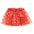 thumbnail image 1 of Utlike Girls Skirts Kids Dot Prints Dance Skirt For Holiday Party School Clothes For Girl Size 4 Years-6 Years, 1 of 5