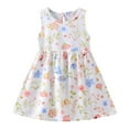 thumbnail image 1 of Utlike Girls Summer Dress Floral Dress Sleeveless Casual Dress For Children Toddler Easy Fitting Sundress Size 6 Years-7 Years, 1 of 4