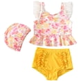 thumbnail image 1 of Utlike Girls Swimsuit Swimwear 2 Piece Set Floral Print Bathing Suit Summer Bikini Set For Swimming Lesson Size 4 Years-5 Years, 1 of 9