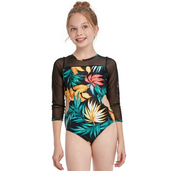 Utlike Girls Swimwear Clothing Matching Swimsuit And Swimsuit Print Two Daughter Piece Swimwear Girls Matching Beach Bathing Suit Size 5 Years-6 Years