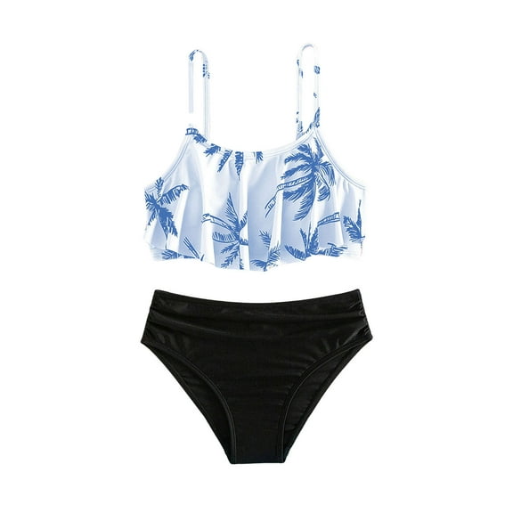 Utlike Girls Swimwear Kids 2 Piece Bikini Sets Sport Bathing Suits Cute Swimsuit For Sweet Girls Size 9 Years-10 Years